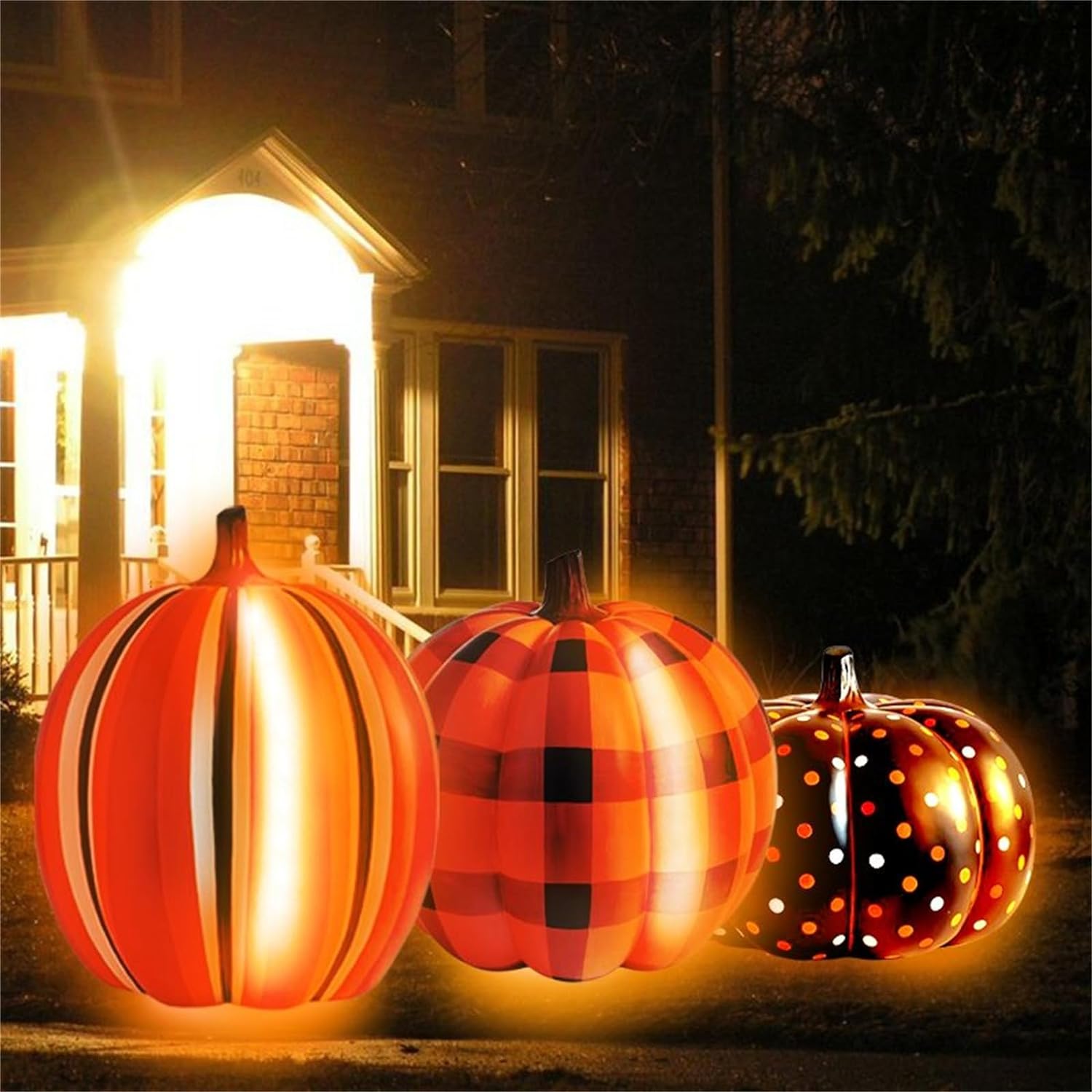 2023 Halloween Inflatable Outdoor Pumpkin Ball Decorations, LED Yard