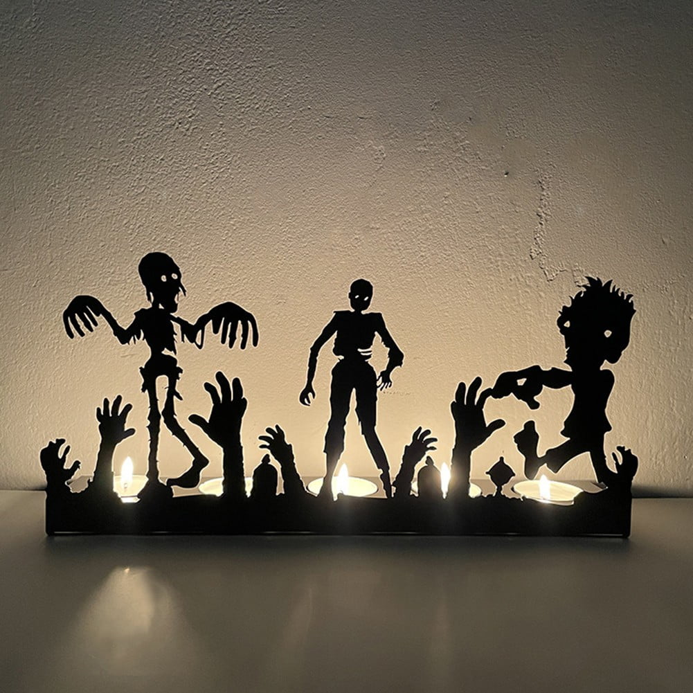 2023 Halloween Metal Shadow Caster Novelty Terror Candle Holder Shadow