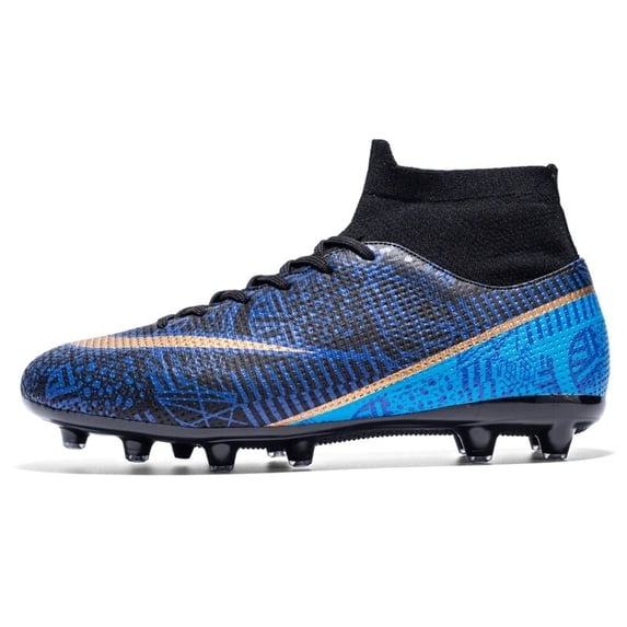 2023 Hot-Selling Football Boots Men's Soccer Cleats TF/FG Kids Wear-Resistant Training Shoes Outdoor Non-Slip Sneakers Size34-46 OG-2398-C-Black 36
