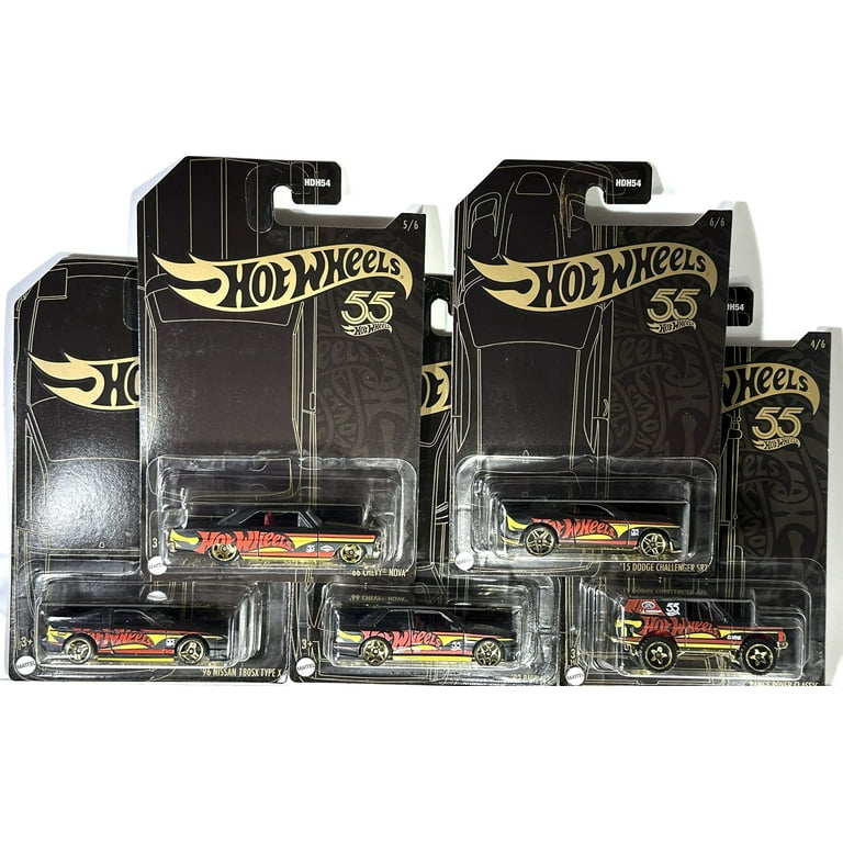 Hot Wheels 2023 55th Anniversary Pearl & Chrome Diecast Cars