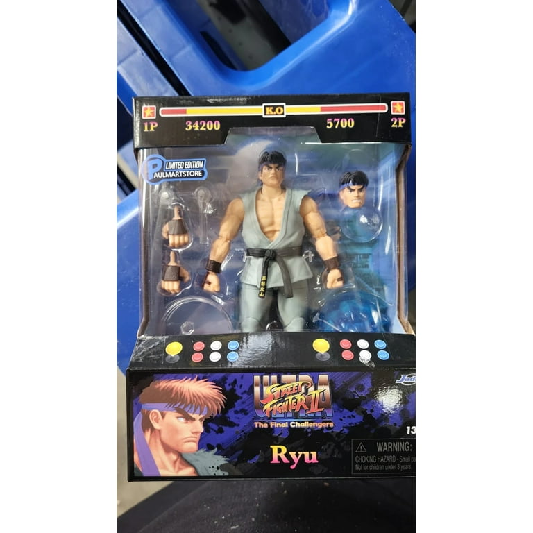 2023 Jada Ultra Street Fighter II Paulmartstore Exclusive Player 2 Ryu Gray LE Action Figure