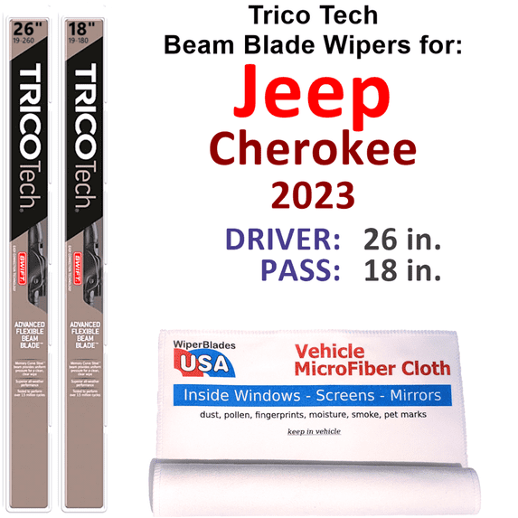 2023 Jeep Cherokee Beam Blade Wipers (Set of 2)