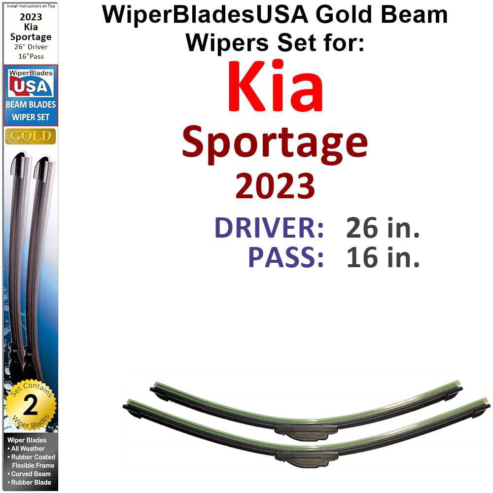 2023 Kia Sportage Wiper Blades Size
