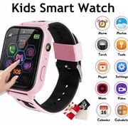 2026 Kids Smart Watch with 10 Puzzle Games, Kids Phone Watch SOS,Call,Alarm Clock,Pedometer,Camera, Boys Girls Wristwatch,3-12 Years Old Children Student Birthday Gifts, Pink