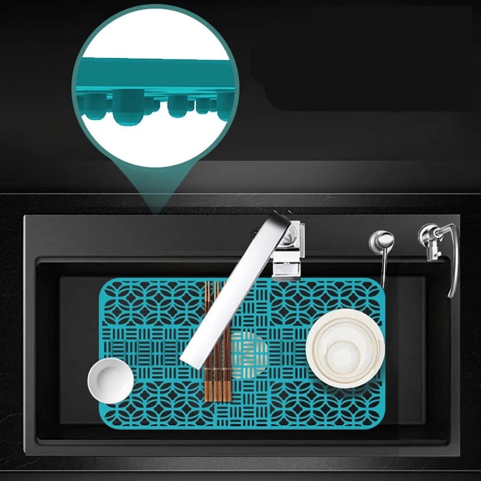 2023 Kitchen Silicone Sink Mat Sink Protector Mat Foldable Non Slip