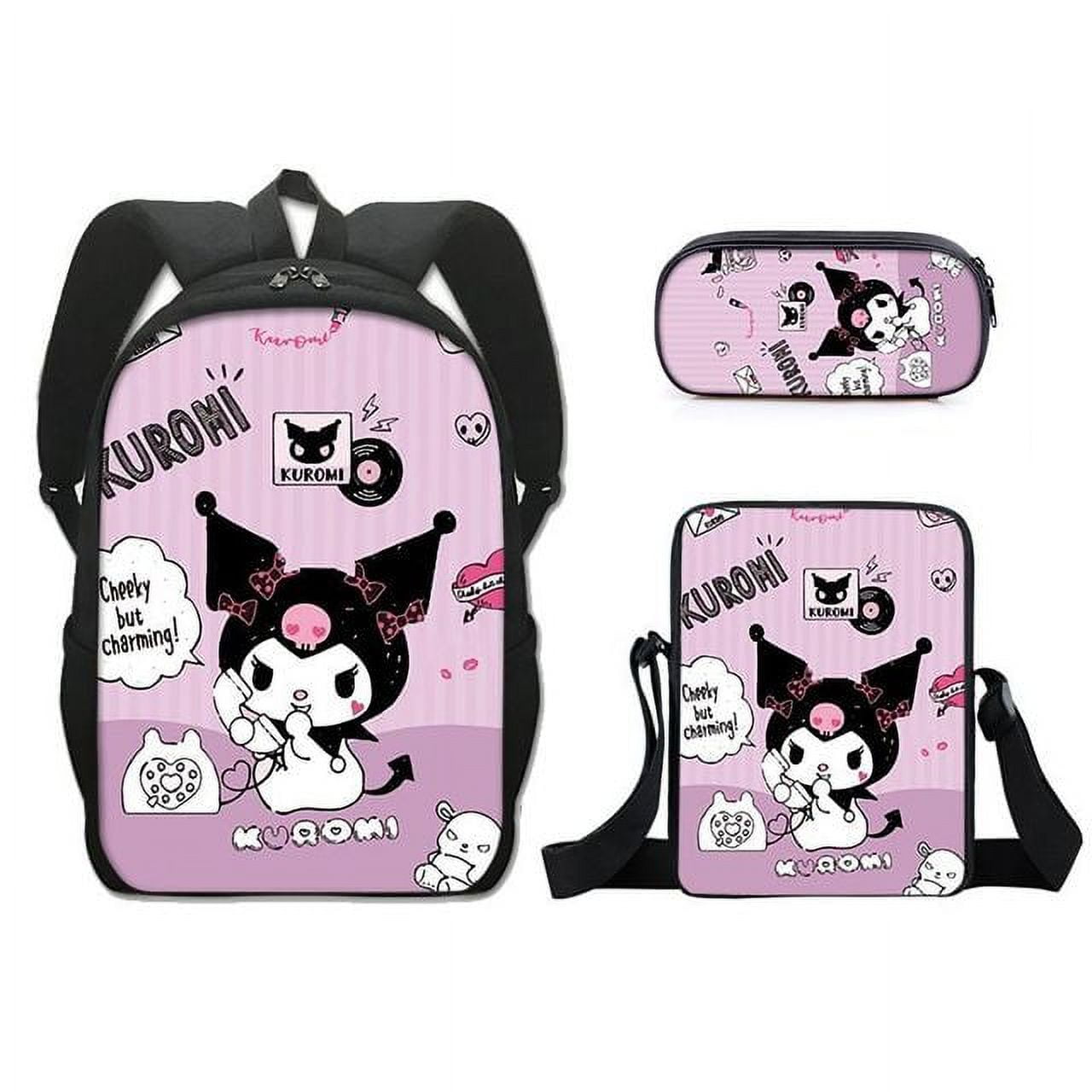 2023 Kuromi Backpack Kawaii Sanrio Japanese Cartoon Student Schoolbag ...