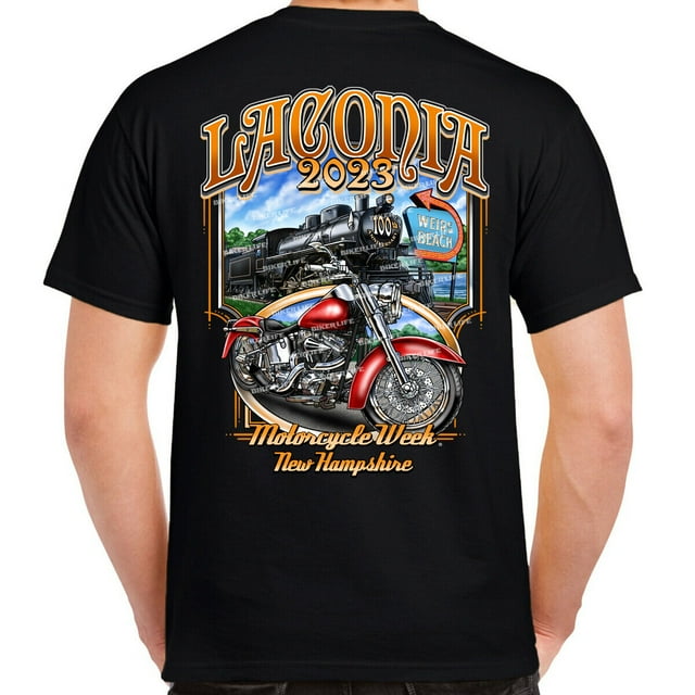 2023 Laconia Motorcycle Week Black Train TShirt