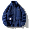 2023 Lamb Fleece Coat Men's Winter Fashion Loose Shake Grain Casual