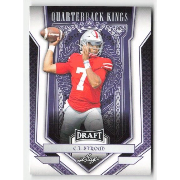 Near Mint 2023 Leaf Draft C.J. Stroud #90 Ohio State Buckeyes Football Card