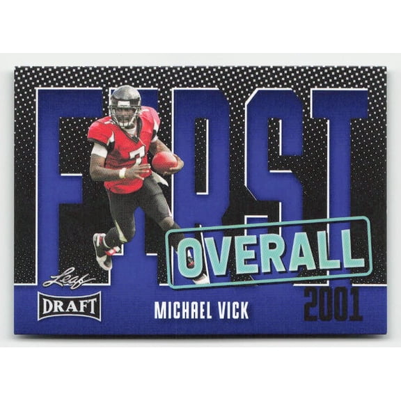 2023 Leaf Draft Michael Vick Atlanta Falcons Blue #9 Football Card