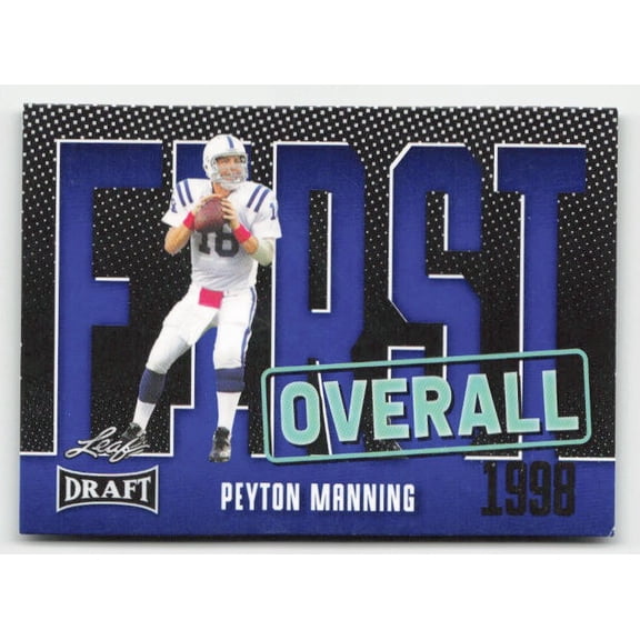2023 Leaf Draft Peyton Manning Indianapolis Colts #8 Blue Football Card