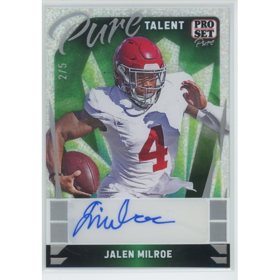 2023 Leaf Pro Set Pure Talent Jalen Milroe #PT-JM1 /5 Autograph