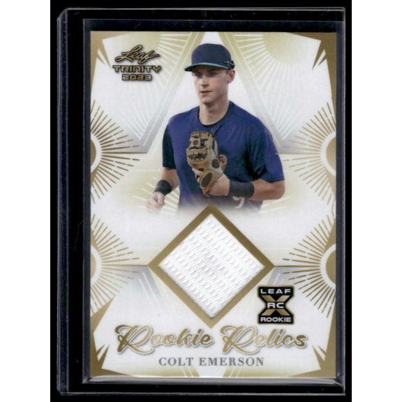2023 Leaf Trinity Colt Emerson #RR-16 Rookie Relics Seattle Mariners Baseball Card