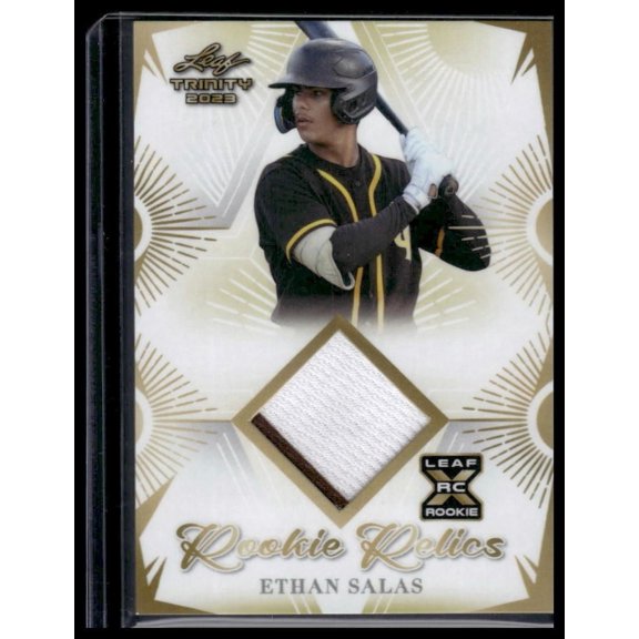 2023 Leaf Trinity #RR-19 Ethan Salas Rookie Relics San Diego Padres Baseball Card
