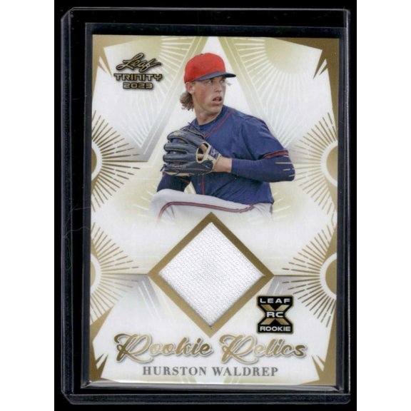 2023 Leaf Trinity Hurston Waldrep #RR-22 Rookie Relics Atlanta Braves Baseball Card