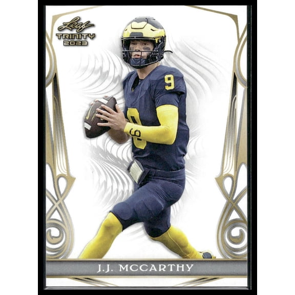 2023 Leaf Trinity J.J. McCarthy Michigan Wolverines #27 Football Card