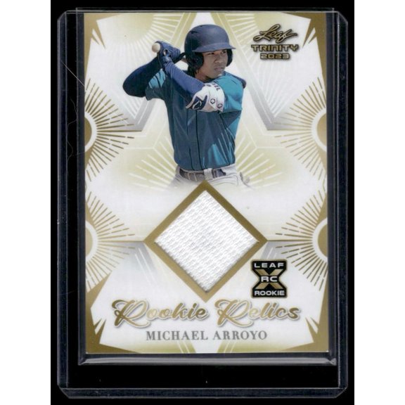 2023 Leaf Trinity Rookie Relics RR-36 Michael Arroyo Mariners Baseball Card