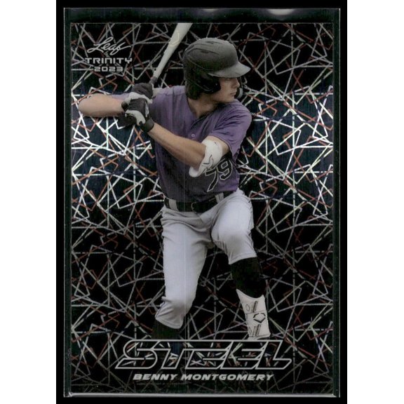 Near Mint 2023 Leaf Trinity Steel Benny Montgomery #S-7 Baseball Card