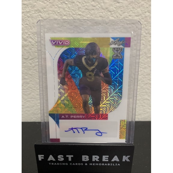 2023 Leaf Vivid A.T. Perry #BA-ATP Cracked Ice Autograph Rookie