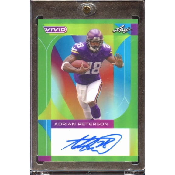 2023 Leaf Vivid Adrian Peterson BA-AP1 Auto Serial 2/4 Minnesota Vikings Football Card