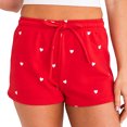 thumbnail image 1 of 2023 Love Print High Waist Women's Casual Shorts Summer Loose Simple Pants Women, 1 of 3