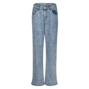 2023 Low Waist Jeans Women Pocket Baggy Pants Y2k Denim Trousers Vintage Casual Loose Blue Washed Jeans
