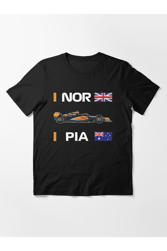 2023 MCL Inspired Piastri and Norris Driver Team Essential Apparel Unisex T-Shirt up to Size 5XL