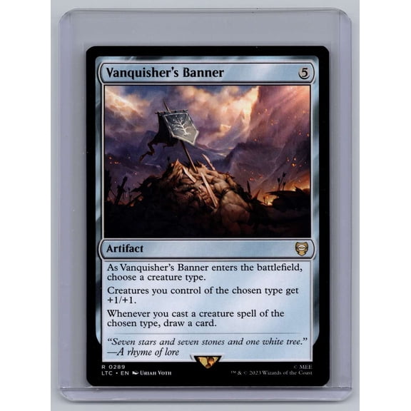 2023 Magic The Gathering The Lord of the Rings Vanquisher's Banner Artifact Near Mint Trading Card