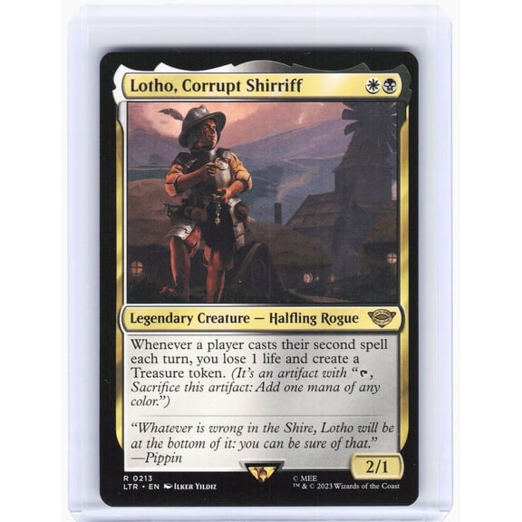 2023 Magic The Gathering Universes Beyond The Lord of the Rings Lotho Corrupt Shirriff #213 Rare Non-Foil