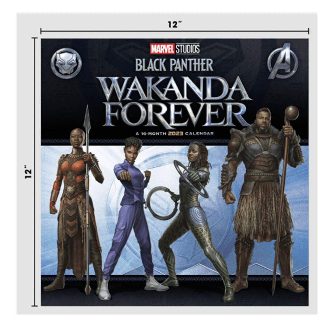 2023 Marvel Black Panther: Wakanda Forever Wall Calendar
