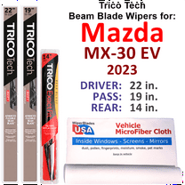 2023 Mazda MX-30 EV Beam Blade Wipers (Set of 3) w/Rear Wiper