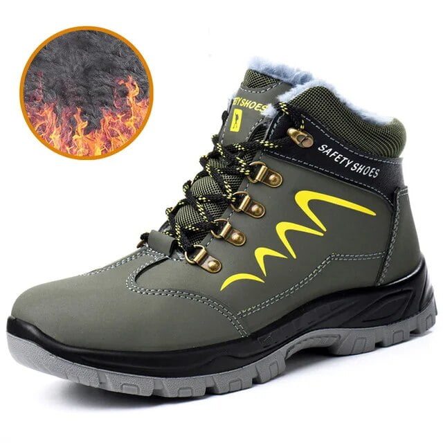 2023 Men Boots Steel Toe Shoes Work Boots Indestructible Safety Shoes ...