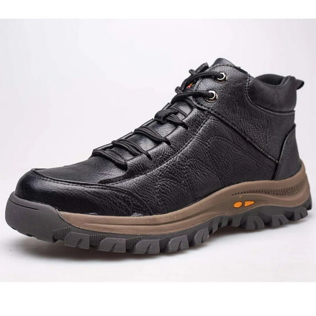 2023 Men Leather Safety Shoes Steel Toe Puncture-proof Indestructible ...