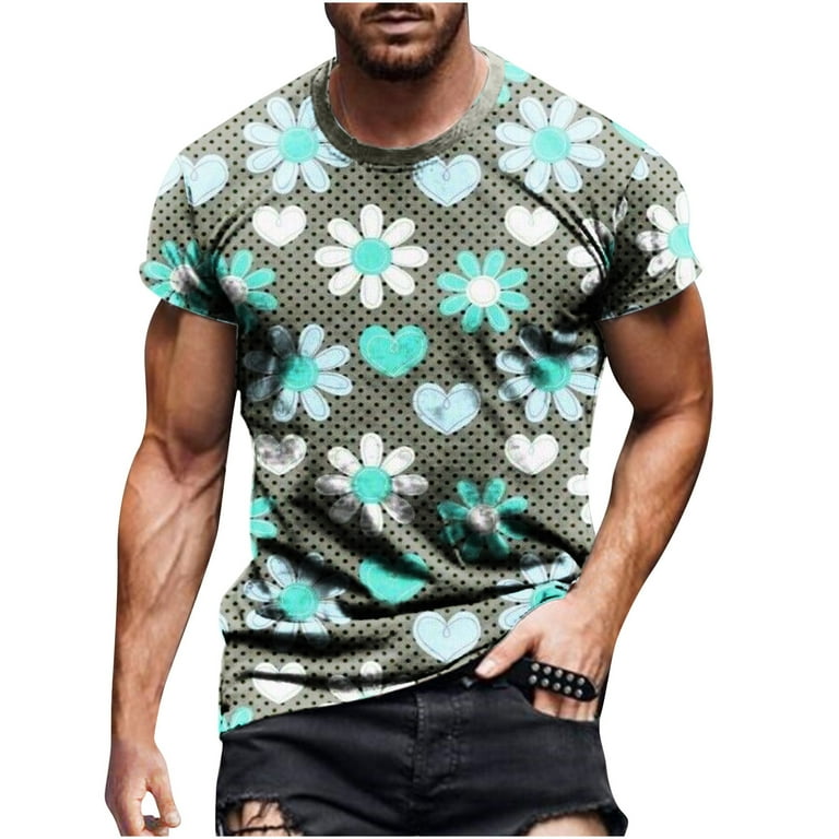 Floral print sale t shirt mens