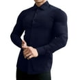 thumbnail image 1 of 2023 Men's Shirts Long Sleeve Button Down Casual Basic T Shirts Shirt Jacket Slim Fit Dress Business muscle Tops, 1 of 8