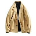 thumbnail image 1 of 2023 Men's Woolen Anorak Jacket Windproof Outdoor Casual Coat with Pockets for Winter Warmth, 1 of 1