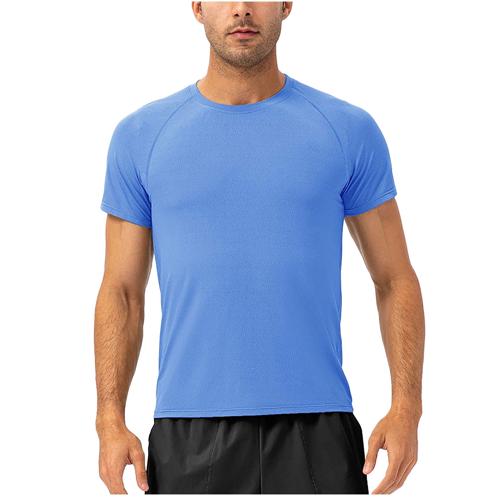 2023 Mens Gym Workout Slim Fit Short Sleeve T-Shirt Athletic Shirts Running  Fitness Casual Quick Dry Top Tees 