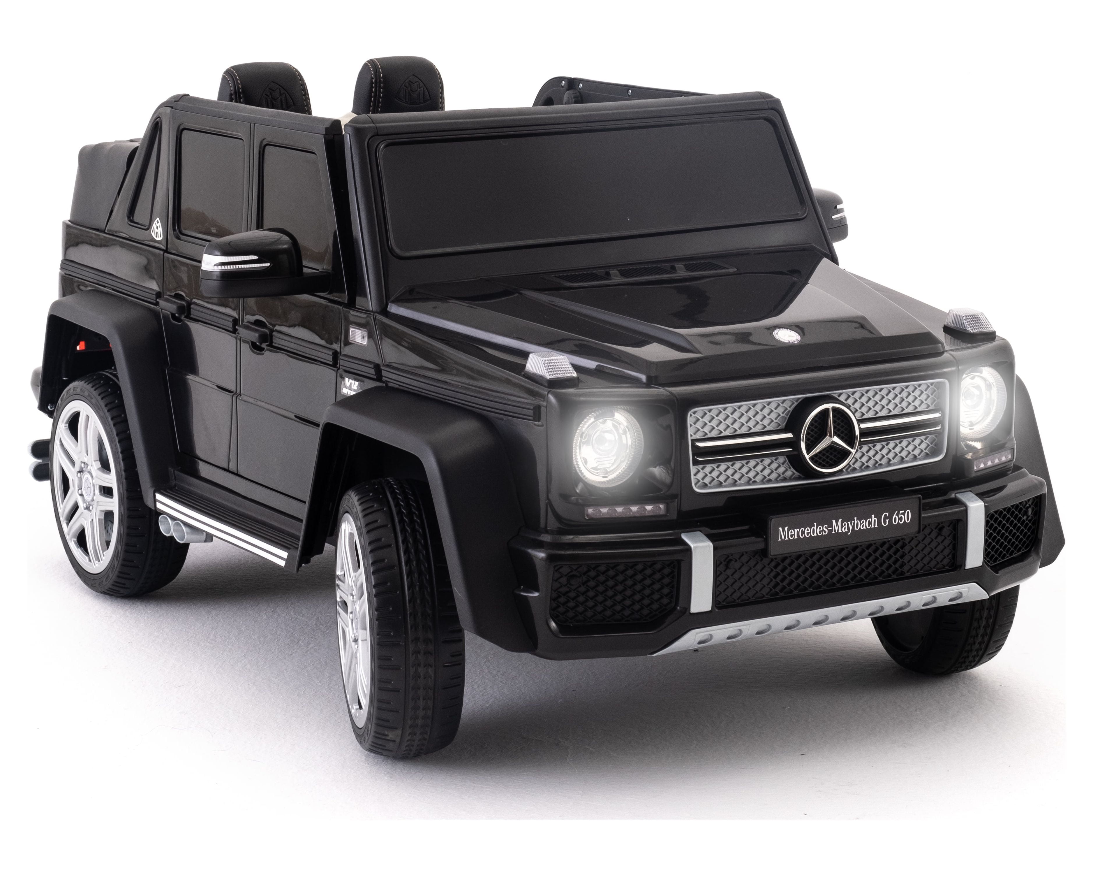 2023 Mercedes Ride On Kids Car w/ Remote, Large 12V Battery Licensed Kid Car to Drive 3 Speeds, Soft Seat, MP3 Music, LED Lights, Rubber Tires