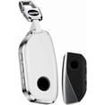 thumbnail image 1 of 2023 Metal Key Fob Cover for BMW 7 Series X7 i7 iX XM 2024 X5 Accessories Leather Remote key Shell 4 Button, 1 of 7