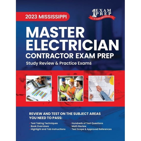 2023 Mississippi Master Electrician Contractor Exam Prep: 2023 Study Review & Practice Exams, (Paperback)