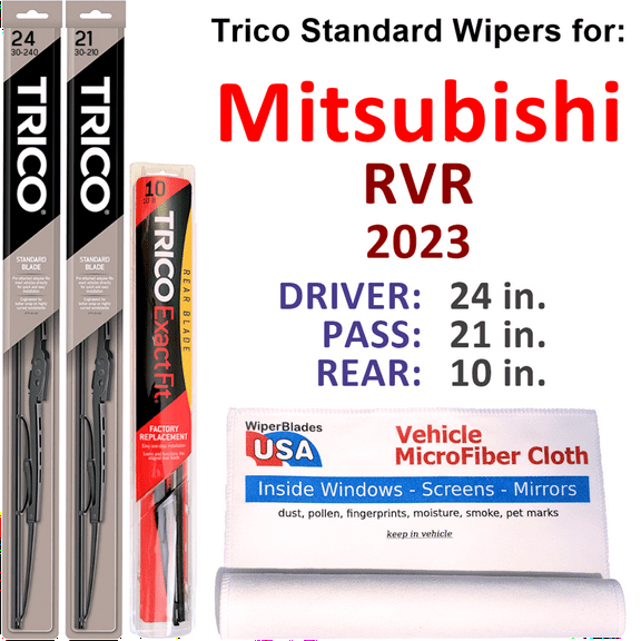 2023 Mitsubishi RVR Wiper Blades (Set of 3) w/Rear Wiper