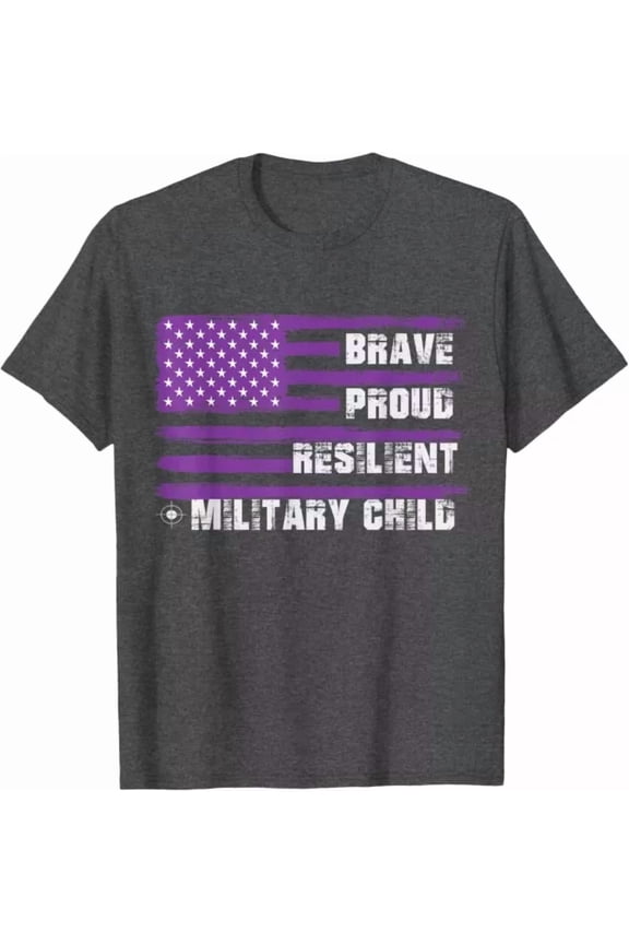 2023 Month Military Military Child Purple Up T-Shirt S-5XL Birthday Gifts; For Men & Women
