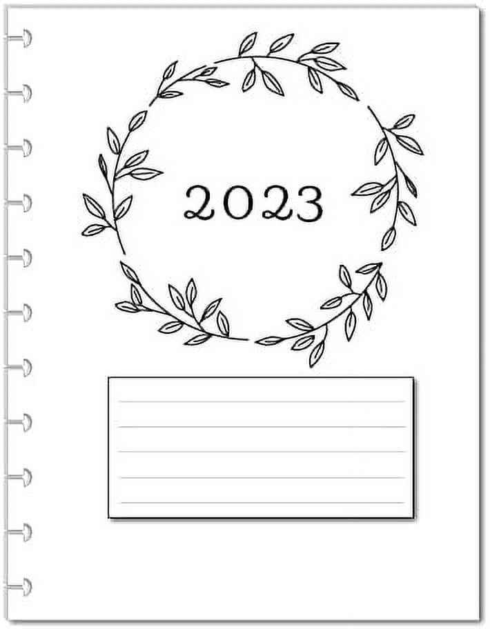 2023 Monthly Calendar Refills For 11 Disc Big Happy Planners, Monthly LooseLeaf Inserts, 12