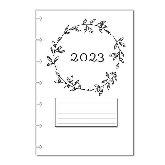 2023 Monthly Calendar Refills for 7 Disc Planners (Flora)