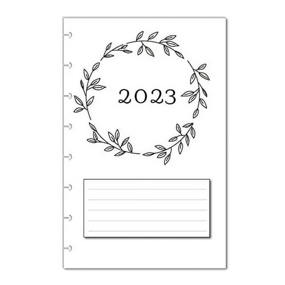 2023 Monthly Calendar Refills for 8 Disc Planners (Flora)