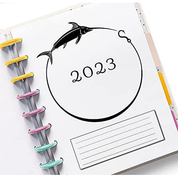 2023 Monthly Calendar Refills for 9 Disc Happy Planners (Fish)