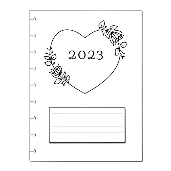 2023 Monthly Calendar Refills for 9 Disc Happy Planners (Love)