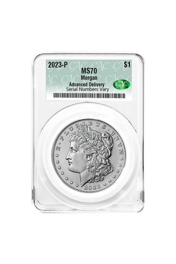 2023 Morgan Silver Dollar CAC MS 70 Advanced Delivery