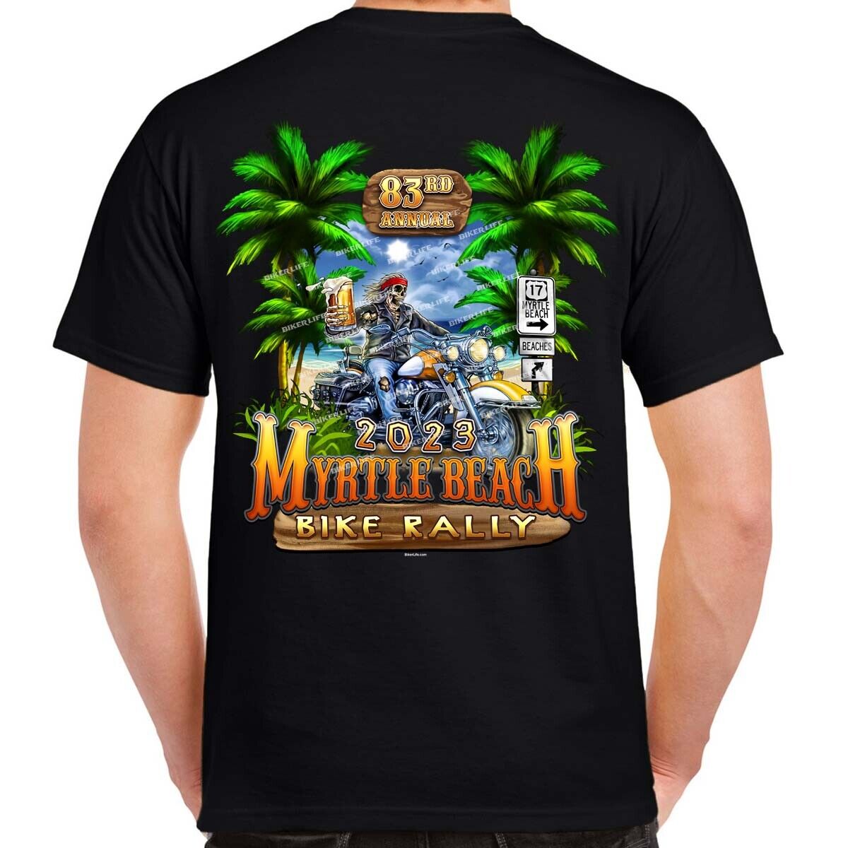 2023 Myrtle Beach Bike Rally Freedom & Beer TShirt