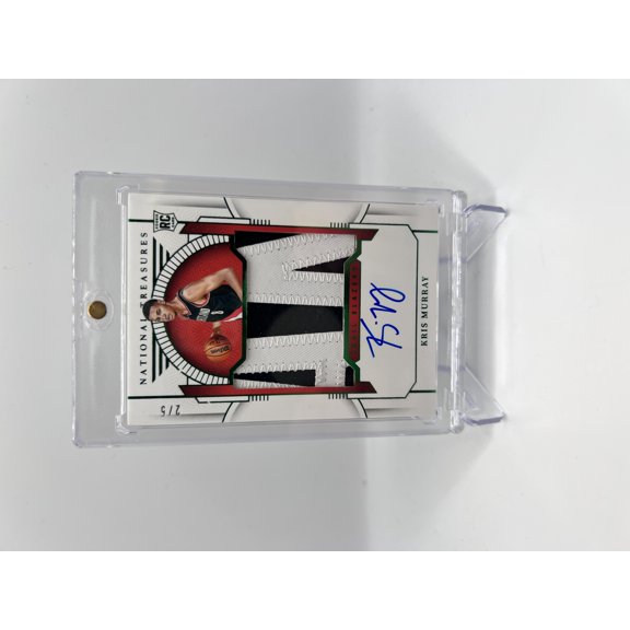 2023 NATIONAL TREASURES KRIS MURRAY ROOKIE PATCH AUTO /5 GREEN RC RPA